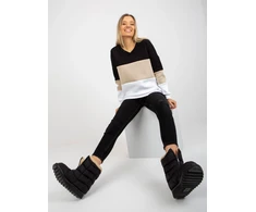 Megztinis-RV-BL-8377.89-juodas-smėlio spalvos