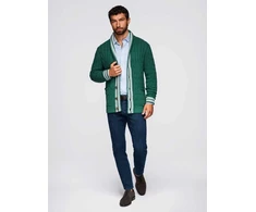 Megztinis su šaliu apykakle preppy stiliaus žalias – šilumai ir išskirtinumui rudens dienoms.