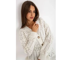 Megztinis Sweter Damski LC 8022.04P Ecru - Rue Paris