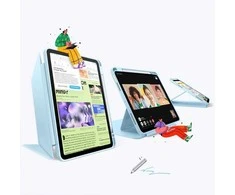 Mėlynas apsauginis atverčiamas dėklas iPad planšetėms