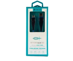 Mėlynas „Micro USB“ įkrovimo laidas, 1,5 m, 2,4 A