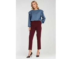 Mėlynas moteriškas džemperis su raukiniais Nife