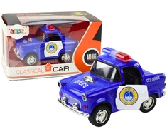 Lean Toys Klasikinis policijos automobilis 1:38 su šviesomis ir garsais, mėlynas