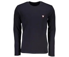 Mėlynas T-SHIRT MĘSKI Z DŁUGIM RĘKAWEM GUESS JEANS