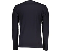 Mėlynas T-SHIRT MĘSKI Z DŁUGIM RĘKAWEM GUESS JEANS