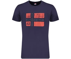 Mėlynas T-SHIRT MĘSKI Z KRÓTKIM RĘKAWEM NORWEGIA 1963
