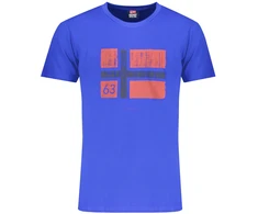 Mėlynas T-SHIRT MĘSKI Z KRÓTKIM RĘKAWEM NORWEGIA 1963