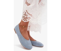 Mėlynos balerinos Camdena iš dirbtinio zomšo