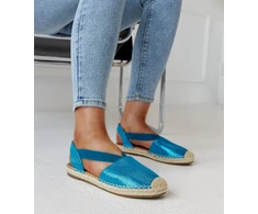 Mėlynos espadrilės atviru kulnu Tharna
