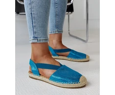 Mėlynos espadrilės atviru kulnu Tharna