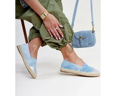 mėlynos ir sidabrinės blizgios espadrilės