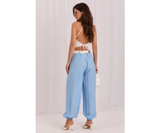 Mėlynos jogger stiliaus kelnės Rue Paris