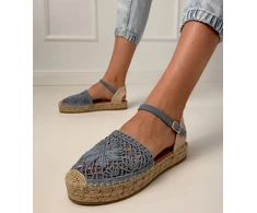 Mėlynos moteriškos espadrilės basutės Santos