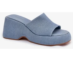 Mėlynos platforminės basutės Step in style
