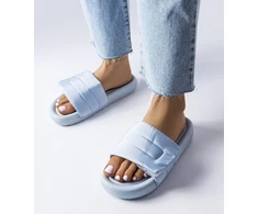 mėlynos Velcro šlepetės