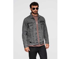 Men's denim katana jacket with washem - graphite V5 OM-JADJ-0219