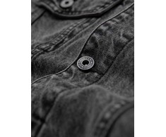 Men's denim katana jacket with washem - graphite V5 OM-JADJ-0219