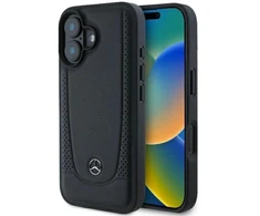 Karl Lagerfeld Mercedes MEHCP16MARMBK Apple iPhone 16 Plus 6.7″ juoda/juodos spalvos kietas dėklas Leather Urban
