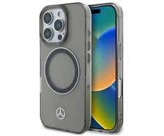 Mercedes MEHMP16L23HUOSK Apple iPhone 16 Pro 6.3" dėklas telefonui juodos spalvos dėklas telefonui sidabro spalvos Ring MagSafe