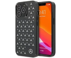 Mercedes MEHCP13LESPBK Apple iPhone 13 Pro / 13 6,1″ juodos spalvos kietas dėklas Sidabrinis Stars Pattern