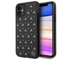 Mercedes MEHCN61ESPBK Apple iPhone 11 6,1″/ Xr juodos spalvos kietas dėklas Sidabrinis Stars Pattern