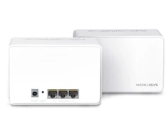 „Mercusys Halo H80X“ sistema (2 vnt.) dviejų dažnių (2,4 GHz / 5 GHz) „Wi-Fi 6“ (802.11ax), balta, 3 vidinės antenos