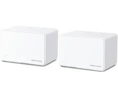 „Mercusys Halo H80X“ sistema (2 vnt.) dviejų dažnių (2,4 GHz / 5 GHz) „Wi-Fi 6“ (802.11ax), balta, 3 vidinės antenos