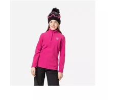 Mergaičių Fleece Megztinis su 1/2 Užtrauktuku Rožinis Rossignol