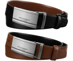 Meski komplektas prezentowy skóra naturalna Peterson PTN KL-B006-S001 Juodas-BROWN