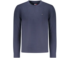 Męski sweter Tommy Hilfiger su haftowanym logo – mėlyna