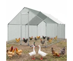VEVOR Didelis metalinis vištidės aptvaras 3 x 4 x 2 m