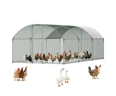 VEVOR Didelis metalinis vištidės aptvaras 3 x 6 x 2 m