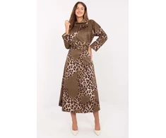 Midi sijonas su animaliniu raštu Italy Moda