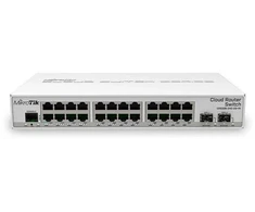 Ausinės MikroTik CRS326-24G-2S+IN komutatorius, 24x RJ45 1000M