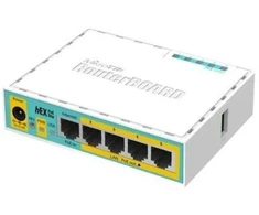 Mikrotik hEX PoE lite „Fast Ethernet“ maršrutizatorius, baltas