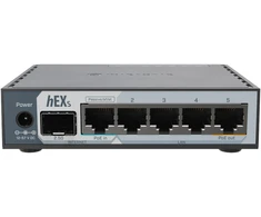 Maršrutizatorius „MikroTik hEX S“ (2025) | 10/100/1000 Mbit/s | Ethernet LAN (RJ-45) jungtys 5 | Tinklo palaikymas: ne | MU-MiMO: ne | nėra mobiliojo plačiajuosčio ryšio