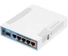 Ausinės MikroTik RB962UiGS-5HacT2HnT PoE maršrutizatorius hAP ac 500 Mbit/s baltas