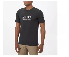 Millet marškinėliai M, juodi Millet, trumpos rankovės