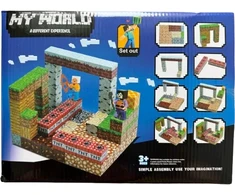 Minecraft magnetinis blokelių / kaladėlių rinkinys - 100 vnt