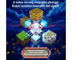 Minecraft stiliaus magnetinis blokelių / kaladėlių rinkinys - 120 vnt