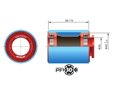 Miniklio velenas FSA PF30 MTB 46 x 68 mm