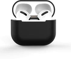 Minkštas silikoninis juodas dėklas AirPods 2 / AirPods 1 ausinėms (Case C)
