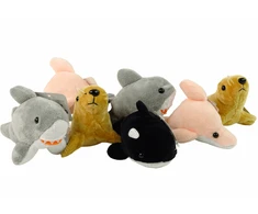 Maži pliušiniai jūros gyvūnai Lean Toys, 4 modeliai