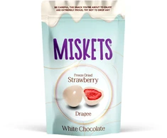 Miskets Baltas Chocolate Coated Freeze Dried Strawberry 80g x 12 pcs (TR)