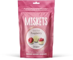 Miskets Baltas Chocolate Coated Freeze Dried Raspberry 80g x 12 pcs (TR)