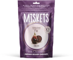 Miskets Milk Chocolate Coated Freeze Dried Fig Slices 80g x 12 pcs (TR)
