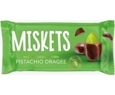 Miskets Milk Chocolate Pistachio Dragee 20g x 24 pcs x 6 display (TR)