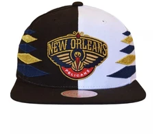 Mitchell &amp; Ness NBA Diamond Cut New Orleans Pelicans kepuraitė - HHSS1093-NOPYYPPPBKWH
