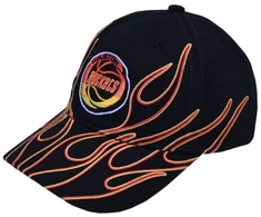 Mitchell &amp; Ness NBA Houston Rockets Flamez Kepuraitė su dirželiu - 6LUXMM20018 HROBLCK