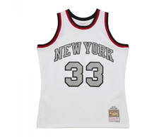 Mitchell &amp; Ness NBA Kreidinio Cemento Swingman Džersis Knicks 1991 Patrick Ewing M TFSM5934-NYK91PEWWHIT